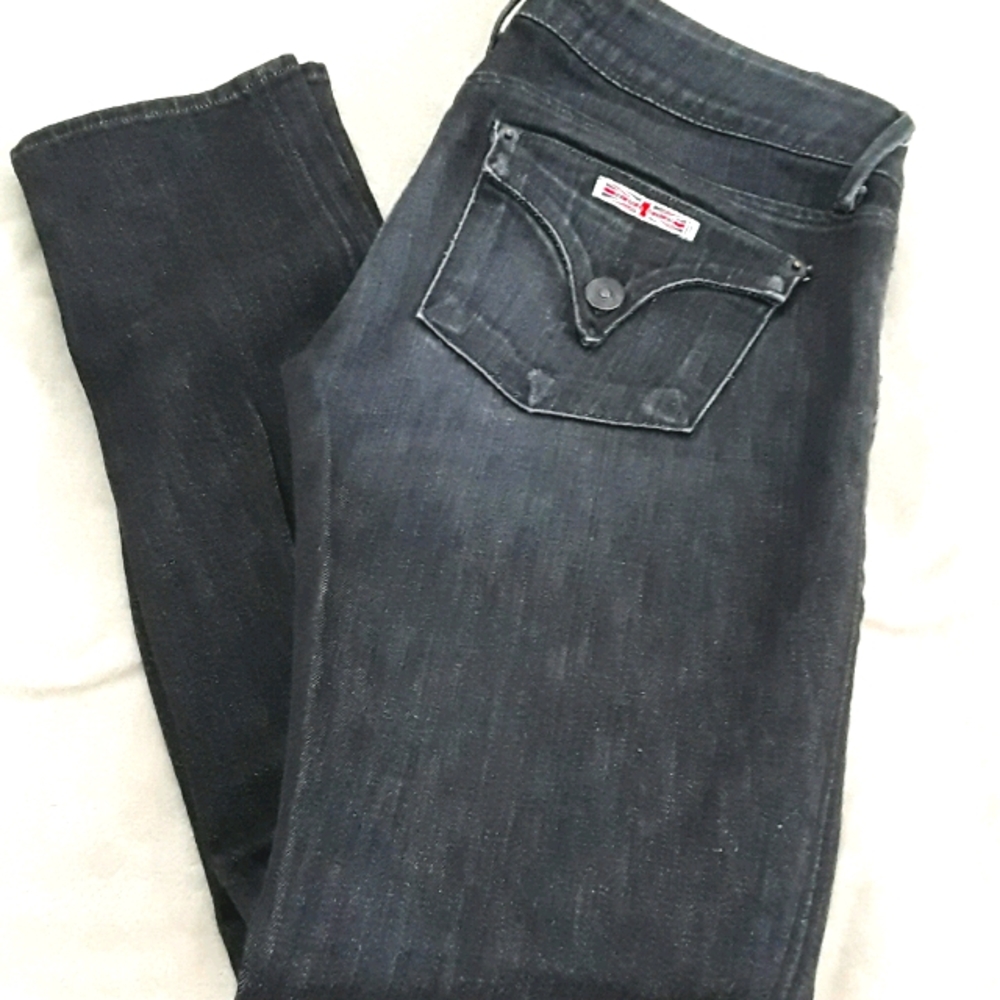HUDSON BLACK WASH MIDRISE JEANS